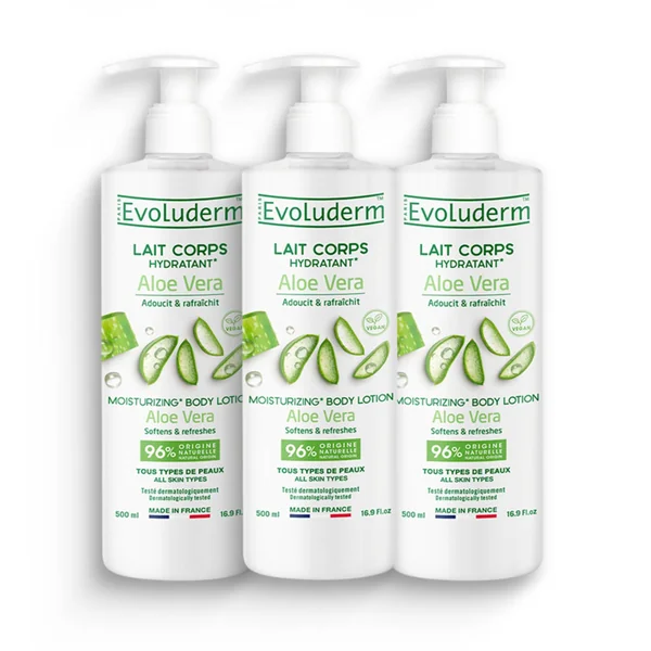 Lot de 3 Laits Corps Hydratant Aloe Vera