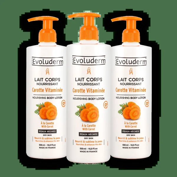 Lot de 3 Laits Corps Nourrissant Carotte Vitaminée