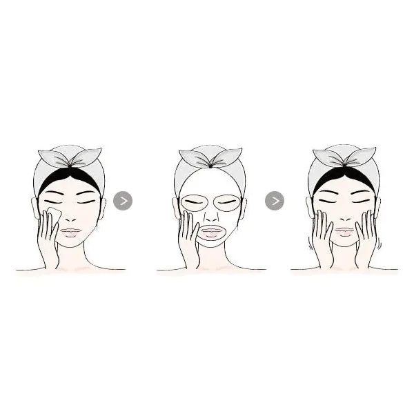 Lot de 4 masques en tissu - Peaux normales à mixtes (Hydratant - Rafraîchissant)