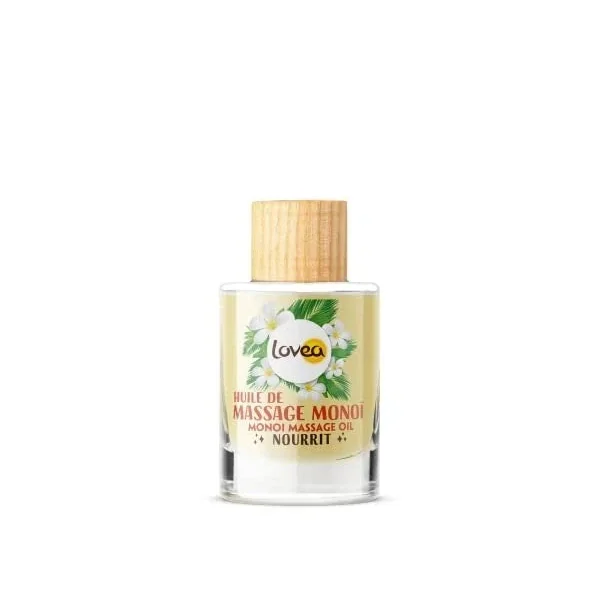 LOVEA - Huile De Massage Corps Multi-Usages Monoï - Nourrit - Tous Types De peau