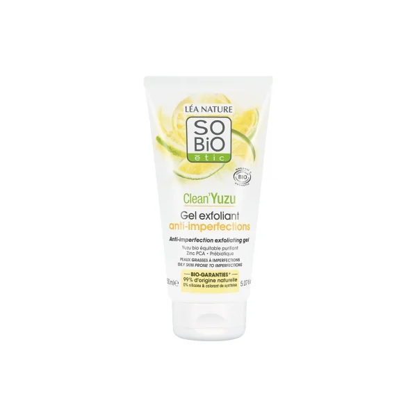Léa Nature SO BIO étic Clean'Yuzu Gel Exfoliant Anti-Imperfections Bio 150 ml