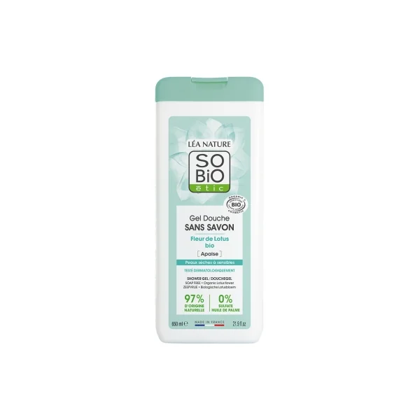 Léa Nature SO BIO étic Gel Douche Sans Savon Fleur de Lotus Bio 650 ml