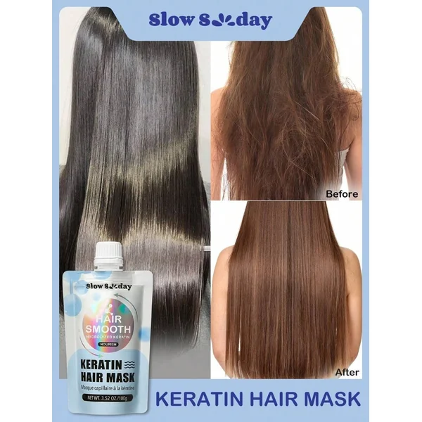 Masque cheveux à la kératine poche 100ml brillance douceur et réparation