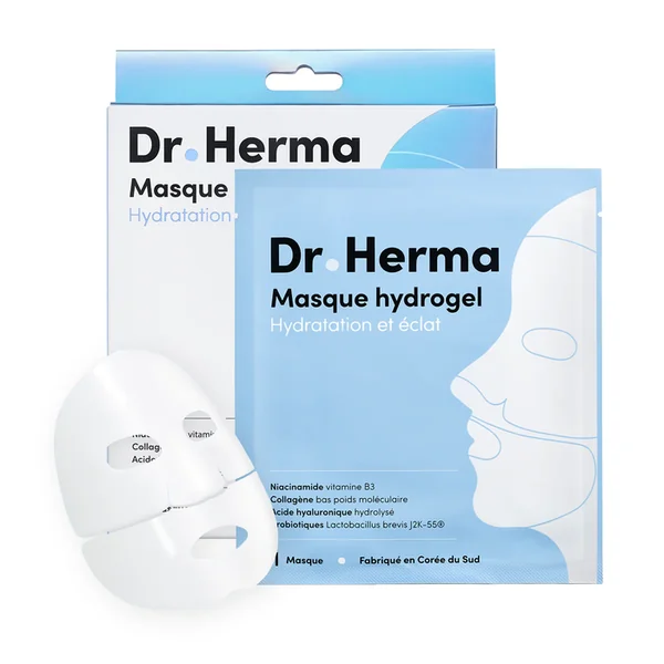 Masque Hydrogel Hydratation et Eclat - Visage - Tous Types de Peaux, 4 Unités