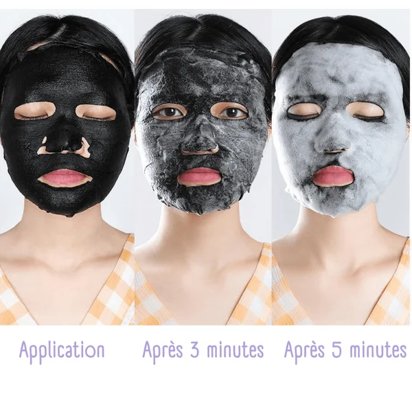 Masque visage coréen en tissu - bubble masque / masque bulles Collection de Purederm