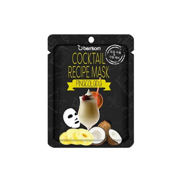 Masque visage coréen en tissu - Cocktail Collection de Berrisom