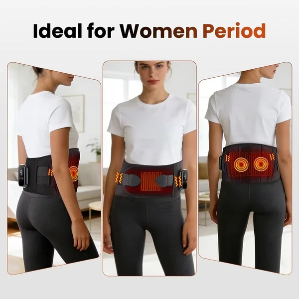 Massage Belt Electric Infrared Heated with Back Support Waist Vibration Massager