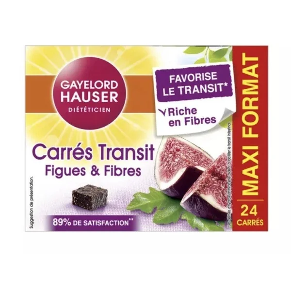 Maxi format 24 carrés transit figue rhubarbe Gayelord Hauser