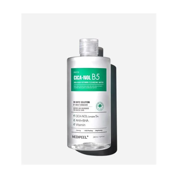 MEDIPEEL PHYTO CICA-NOL B5 AHA BHA Vitamin Calming Micellar Cleansing Water 500ml