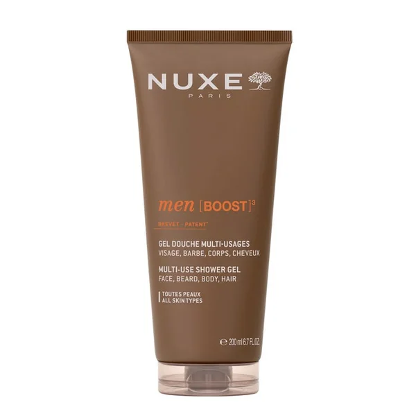 MEN [BOOST]3 - Gel Douche Multi-Usages - Visage, Barbe, Corps, Cheveux - Tous Types de Peaux, 200ml