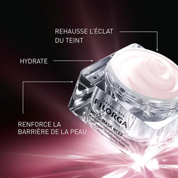 MESO-MASK NCEF - Masque Revitalisant Triple Action - Visage - Tous Types de Peaux, 50ml