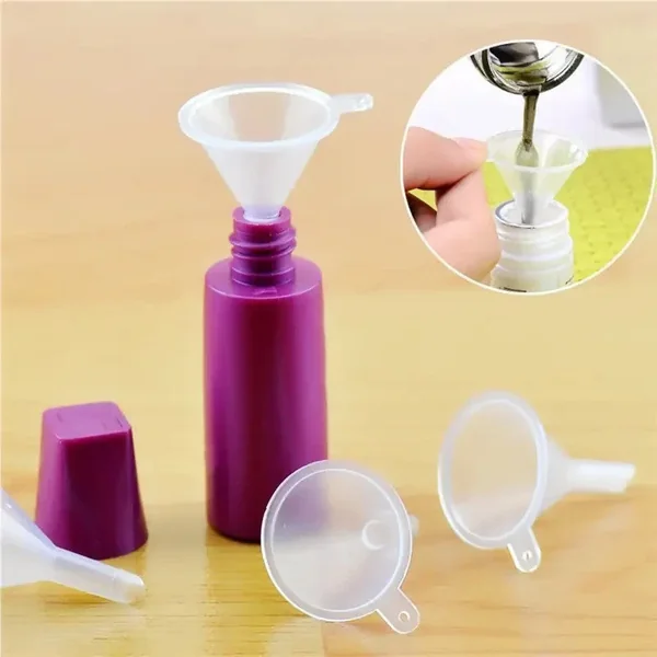 Mini Entonnoir flacon transparent Lot de 10 / transvider / plastique