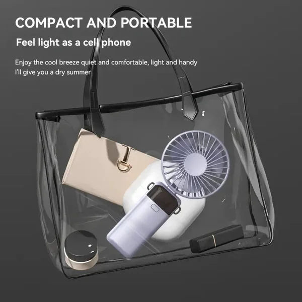 Mini Ventilateur USB de Poche 5 Vitesses avec Base Pliable - couleur aléatoire