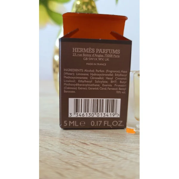 Miniature 5ml Eau De Toilette Terre D' Hermès neuf avec boite