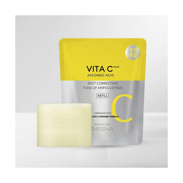 MISSHA Vita C Plus Spot Correcting Tone Up Ampoule Pads 210g/80pads (Refill)