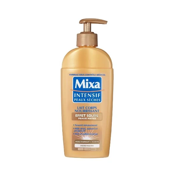 Mixa Effet Soleil Autobronzant Peaux Mates - 250 ml - Hydratant - Mini Paillette