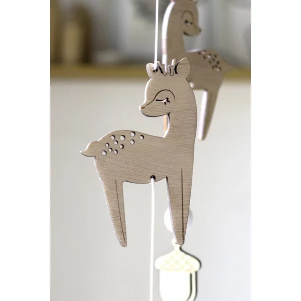 Mobile pour bebe faons woodland en bois MURMURE DE LA FORÊT