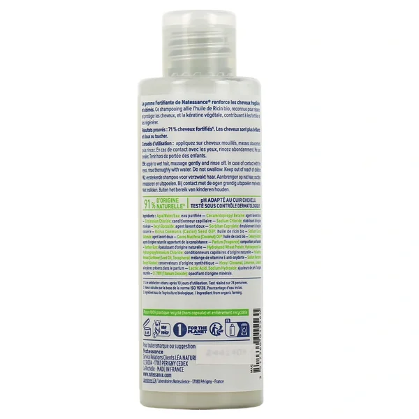 Natessance Shampooing Réparateur Fortifiant Ricin et Kératine Végétale