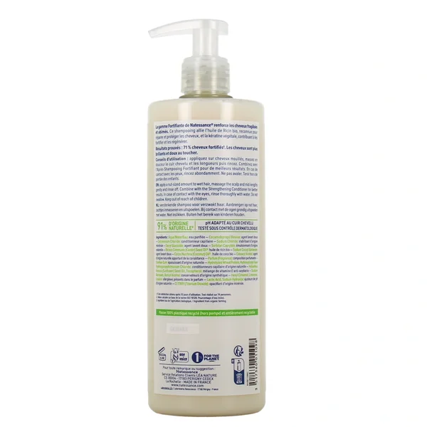 Natessance Shampooing Réparateur Fortifiant Ricin et Kératine Végétale