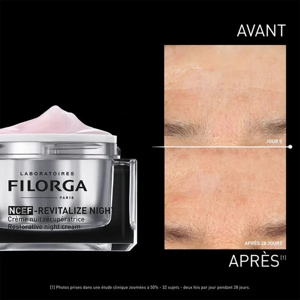 NCEF-REVITALIZE NIGHT - Crème Nuit Récupératrice - Visage - Tous Types de Peaux, 50ml