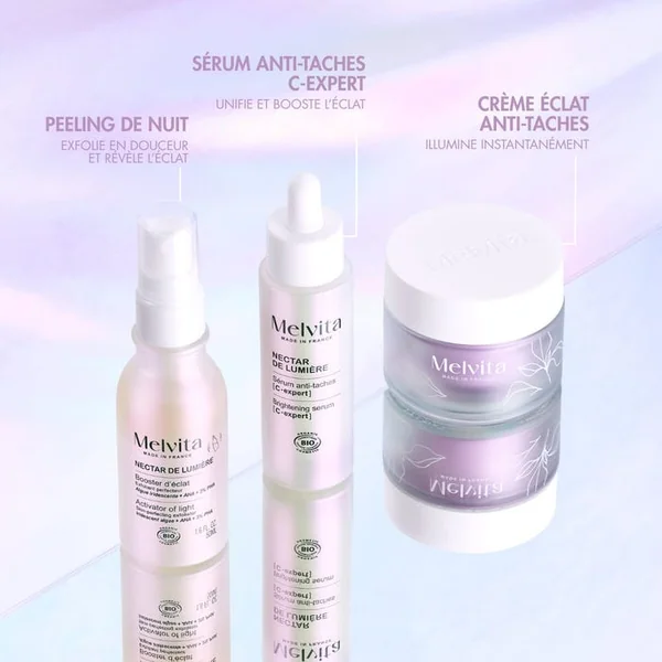 NECTAR DE LUMIÈRE - Crème Éclat Anti-Taches Bio - Visage - Tous Types de Peaux, 50ml