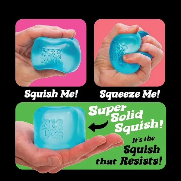 NeeDoh Nice Ice Baby Small Cube Fidget Squish Toy Nee Doh Mini Squeeze Ball NEW