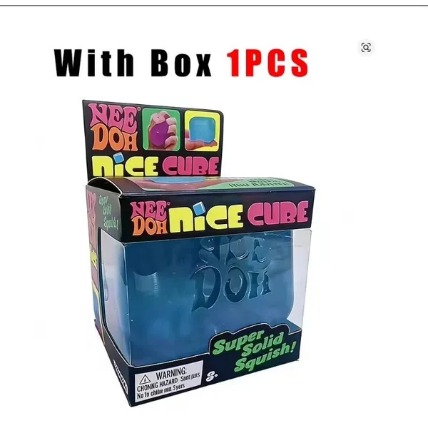 NeeDoh Nice Ice Baby Small Cube Fidget Squish Toy Nee Doh Mini Squeeze Ball NEW