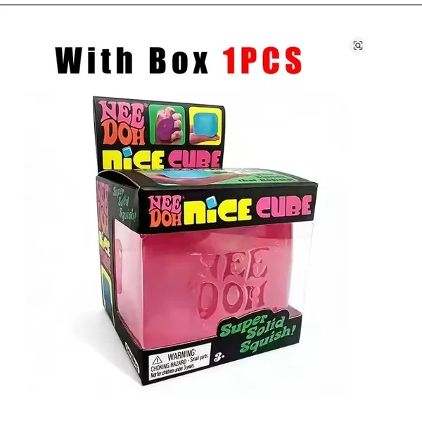 NeeDoh Nice Ice Baby Small Cube Fidget Squish Toy Nee Doh Mini Squeeze Ball NEW