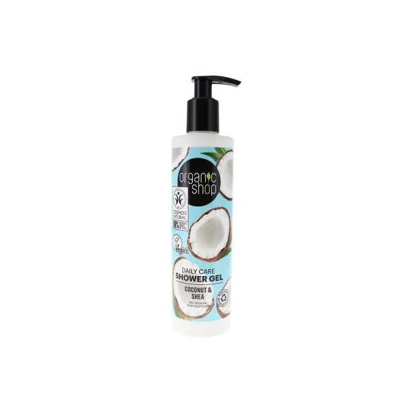 Organic Shop Gel Douche Soin Quotidien Noix de Coco et Karité 280 ml