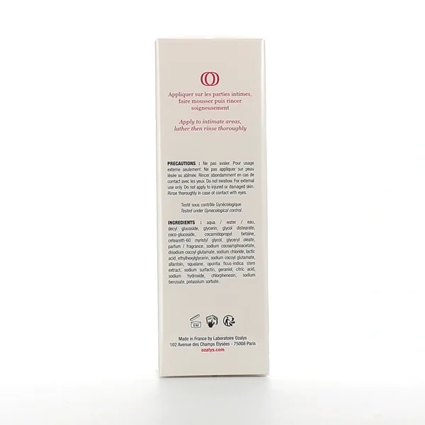 Ozalys Crème Nettoyante Hygiène Intime