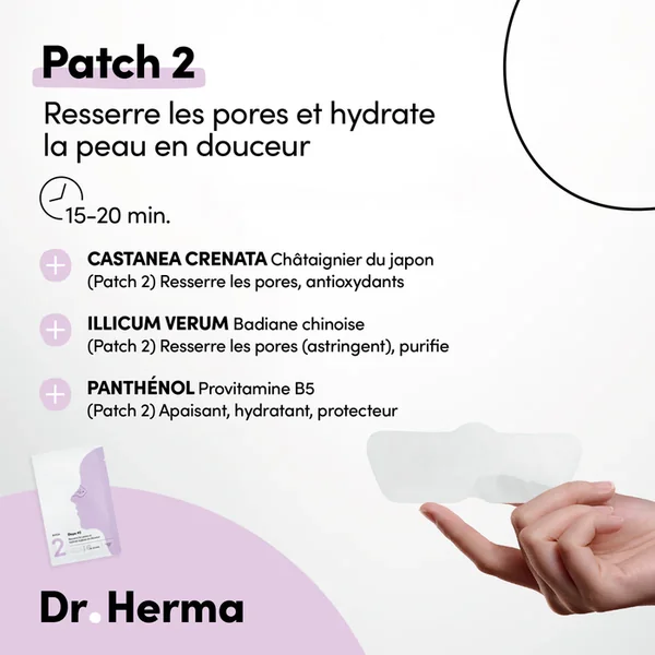 Patch Nez Anti-Points Noirs - Soin en 2 Etapes, 1x2 Unités