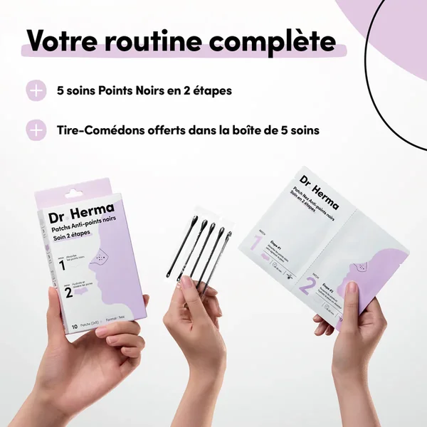 Patch Nez Anti-Points Noirs - Soin en 2 Etapes, 5x2 Unités