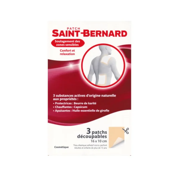 Patchs Saint Bernard - Soulagement des Zones Sensibles - 16x10cm, 3 Bandes à Découper