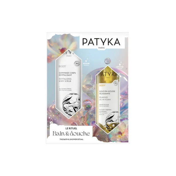 PATYKA Body Gommage Corps Revitalisant Bio 150 ml + Huile-En-Mousse Délassante Bio 200 ml Offerte