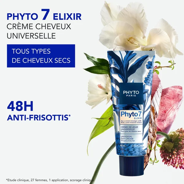 PHYTO 7 ELIXIR - Crème de Jour Universelle - Cheveux Secs à Très Sec, 100ml