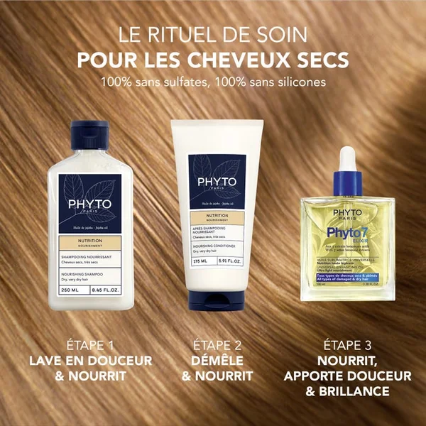 PHYTO 7 ELIXIR - Huile Sublimatrice Universelle - Tous Types de Cheveux Secs et Abîmés, 100ml
