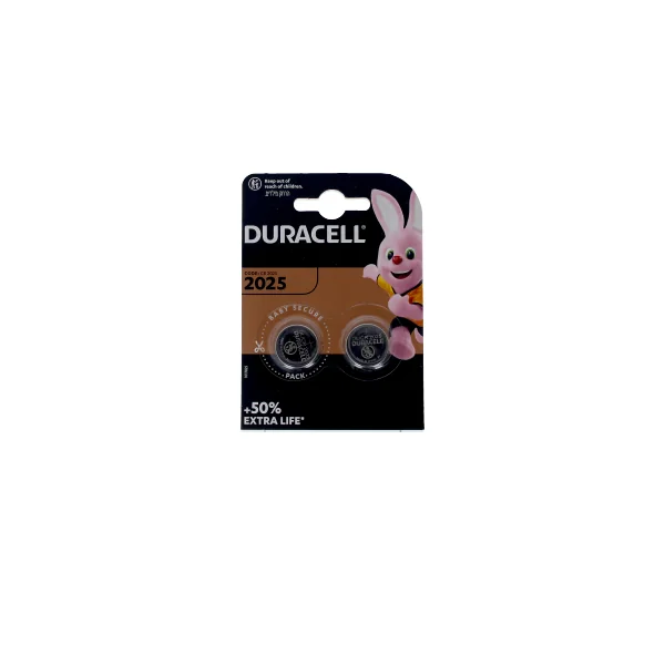 Piles DURACELL BOUTON LITHIUM 3V 2025 DL/CR2025