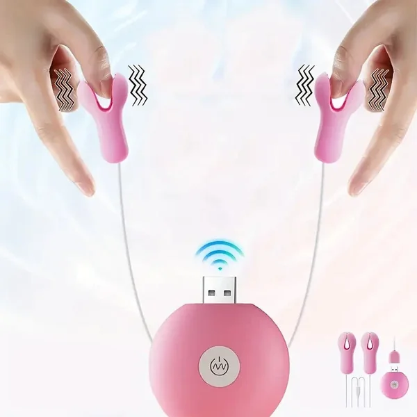 Pince vibrante mamelons/tétons & clitoris 🔥 10 modes puissants 🎮 Télécommande