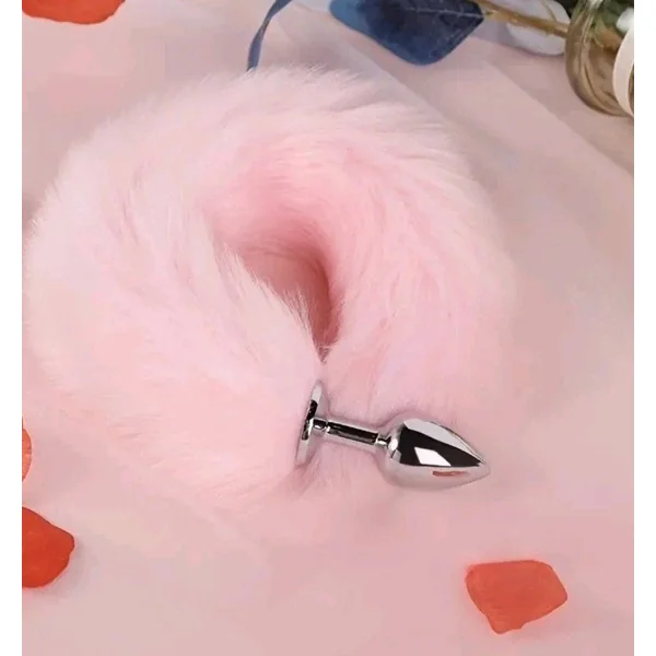 Plug anal Queue renard Rose Pastel Style Métal Taille M GODE - SEX TOYS