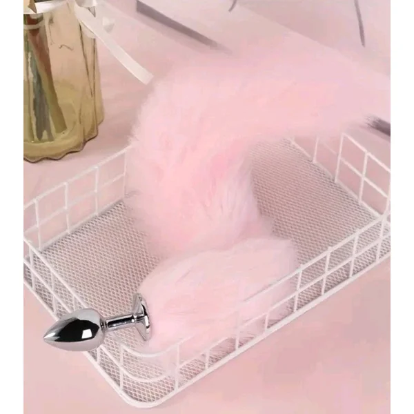 Plug anal Queue renard Rose Pastel Style Métal Taille M GODE - SEX TOYS