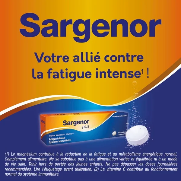 PLUS - Complément Alimentaire Fatigue Intense et Système Immunitaire, 14 Comprimés Effervescents