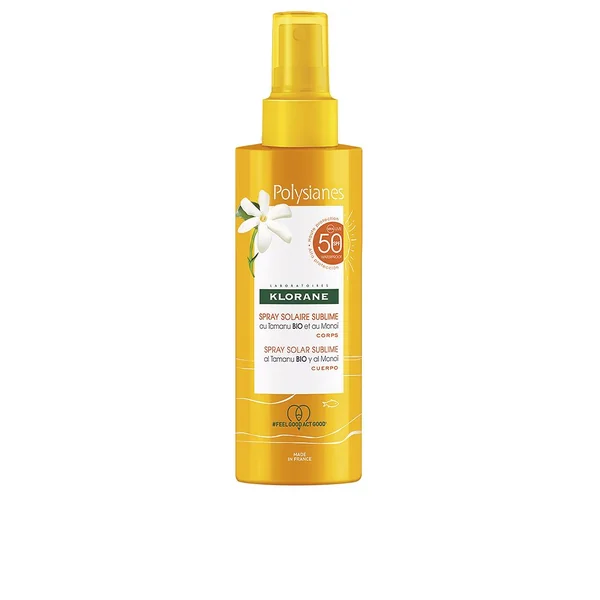 POLYSIANE MONOÏ Y TAMANU BIO spray solaire corps SPF50