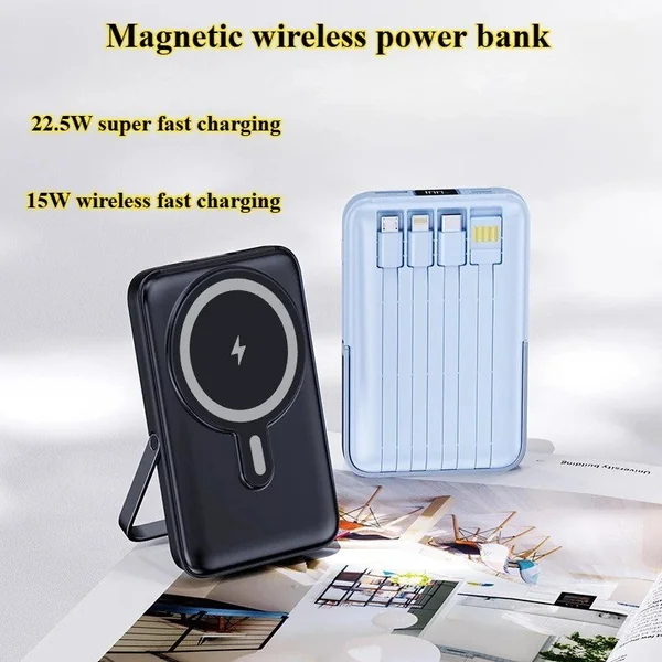 Portable Magnetic Power Bank Wireless Charger for iPhone Xiaomi Fast Charge lot