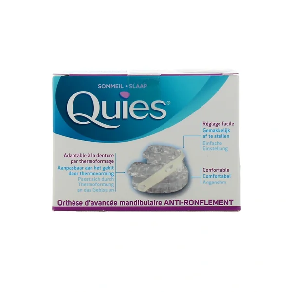 Quies Orthèse d'Avancée Mandibulaire Ronflement et Apnée Modérée du Sommeil