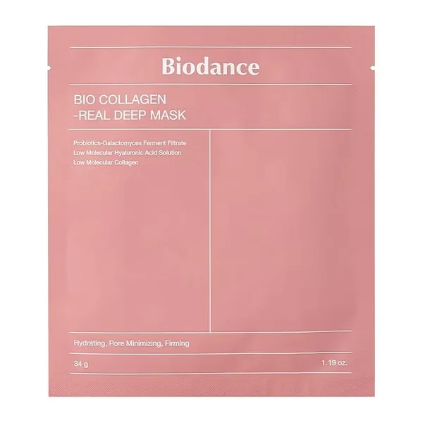 REAL DEEP MASK - Masque Bio Collagen - Visage - Tous Types de Peaux, 4x34g