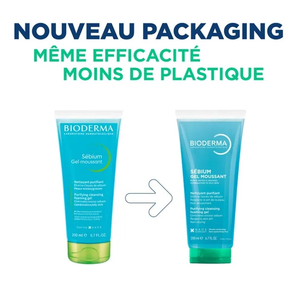 SEBIUM - Gel Moussant Nettoyant et Purifiant - Visage et Corps - Peaux Mixtes à Grasses, 200ml