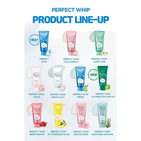 Senka nettoyant visage perfect whip apaisant & hydratant Mousse Nettoyante Japon