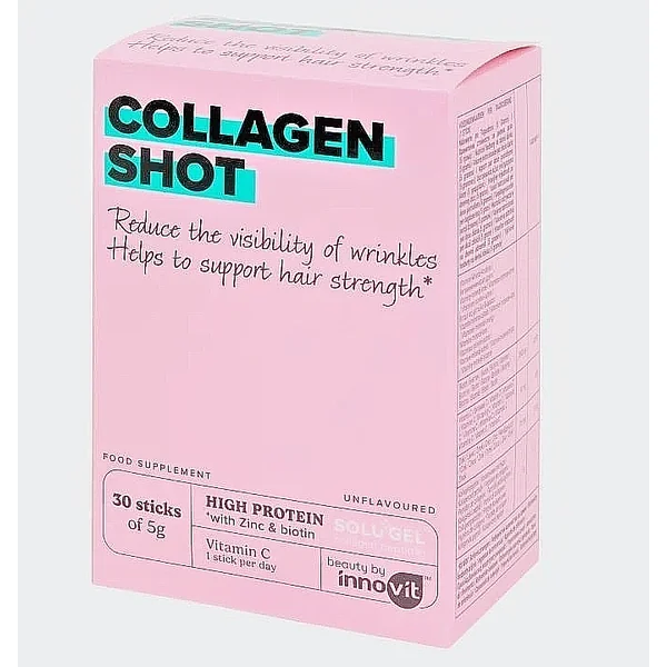 Shots de collagène Innovit-Contient de la vitamine C et Zinc et de la biotine