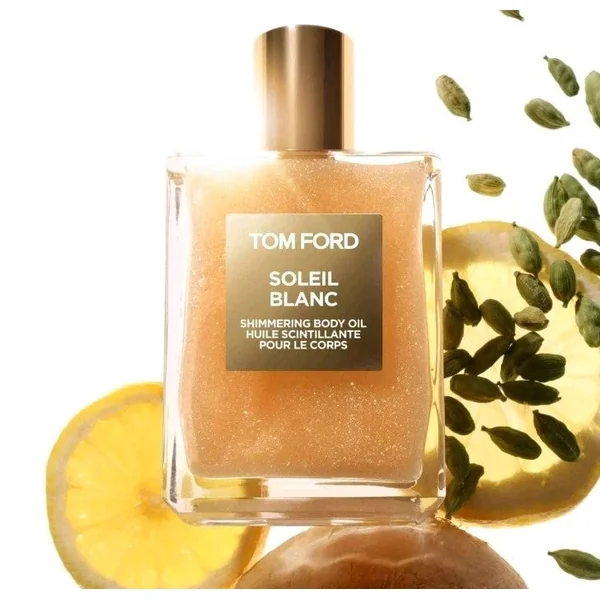 Soleil Blanc - Huile Pailletée Corps Dorée Top Ford 100ml