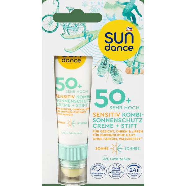 Sonnenschutz Kombi Gesicht sensitiv Creme & Stift, LSF 50 (25 ml & 3 g), 1 St